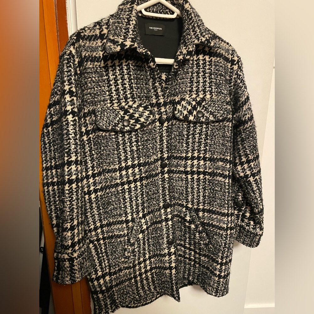 The Kooples Oversized Tweed Wool Blend Shacket - Picture 8 of 10